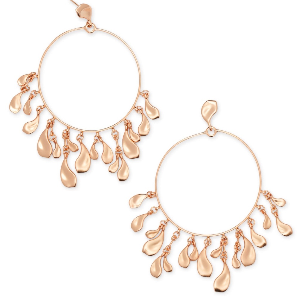Kendra Scott Natasha Dangle Hoops in Rose Gold